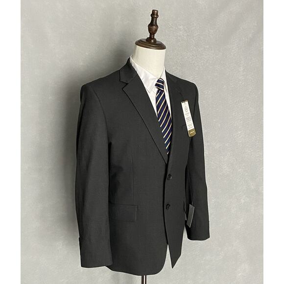 Haggar Men's 46R Classic Fit Premium Stretch Suit Jacket Charcoal NEW - Picture 3 of 11